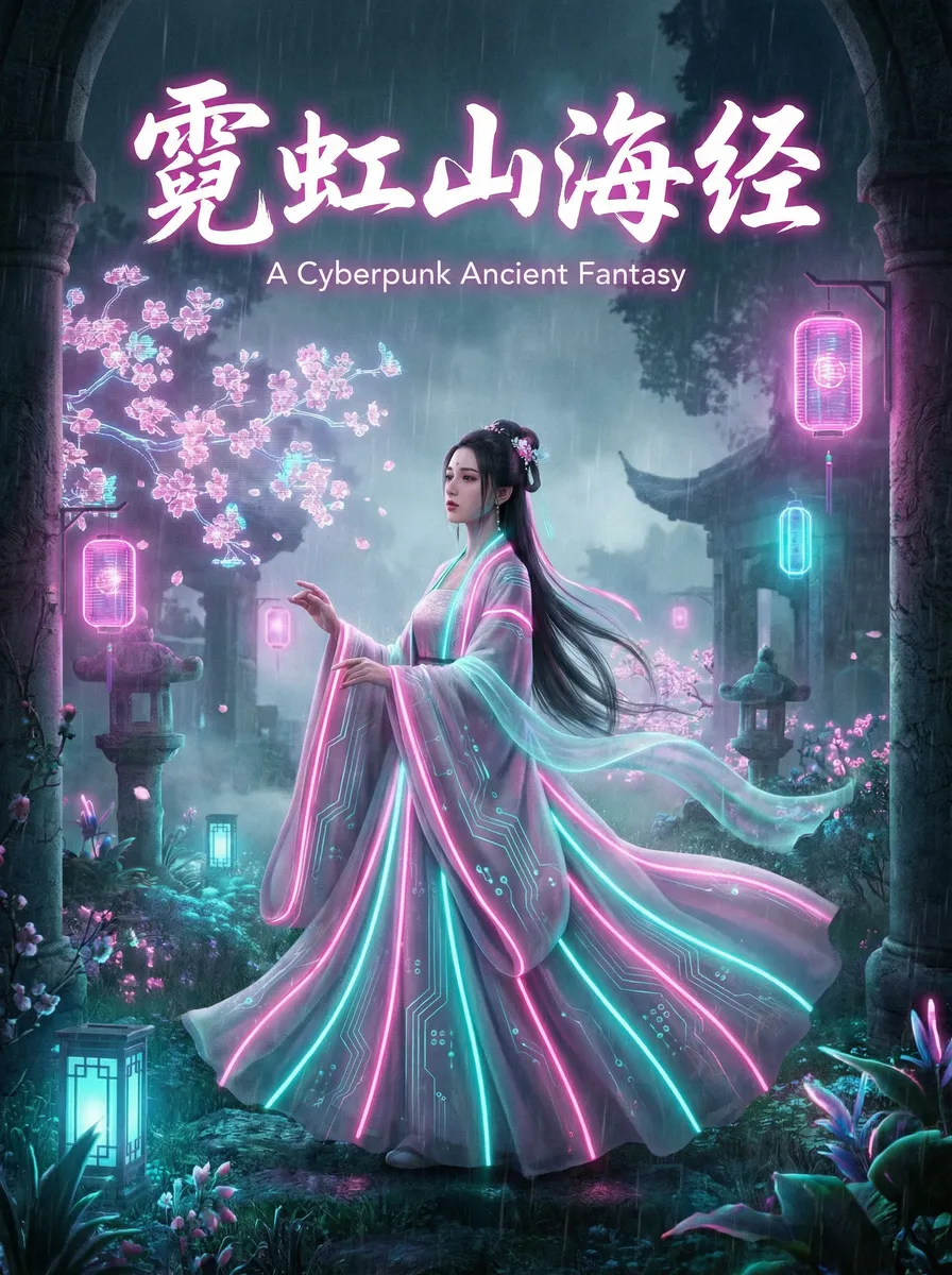 企鹅冰海大战 古风奇缘短剧 - 霓虹山海经海报